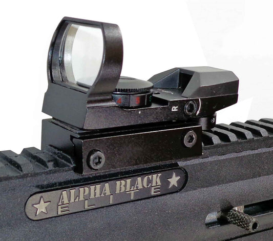 Trinity reflex sight with 4 reticles red green for Tippmann Bravo One paintball marker. - TRINITY PAINTBALL