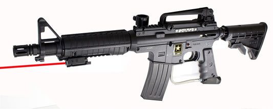 Trinity weaver mounted red dot sight for Tippmann Bravo One aluminum black paintballing optics woodsball accessory. - TRINITY PAINTBALL