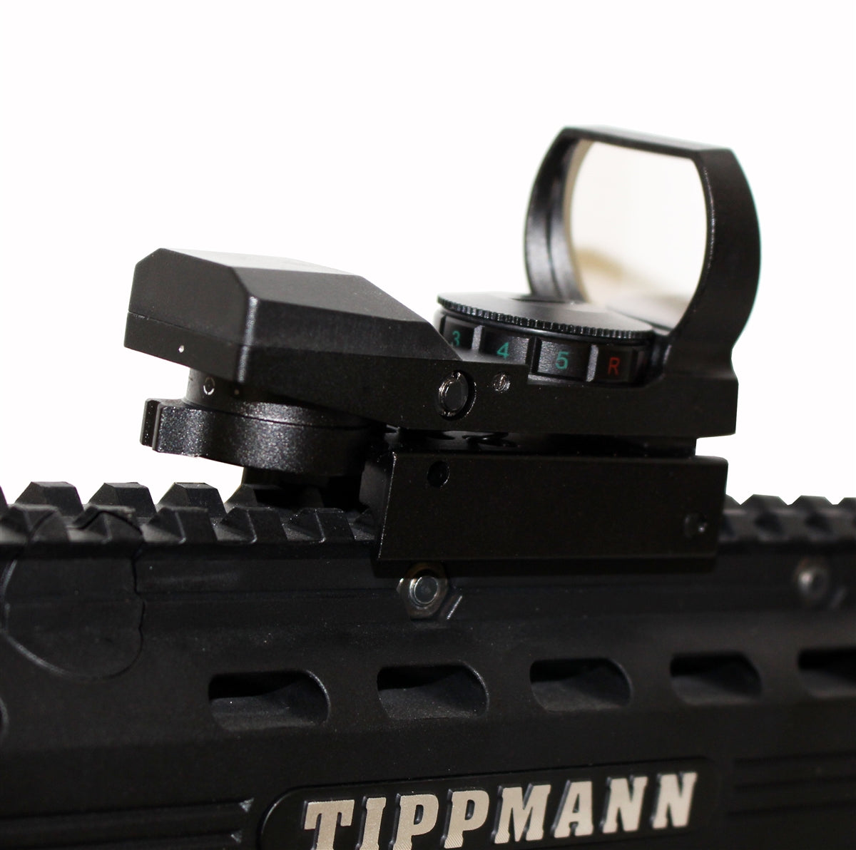 Trinity reflex sight with 4 reticles red green for tactical paintball marker. - TRINITY PAINTBALL