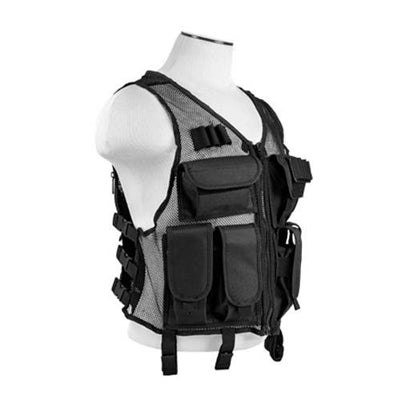 Trinity lightweight mesh tactical vest black M-XL paintballing woodsball gear.