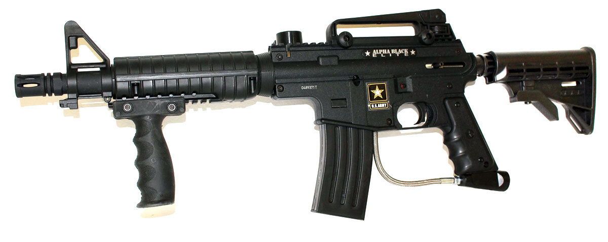 Tactical grip black for Tippmann Bravo One paintball gun.