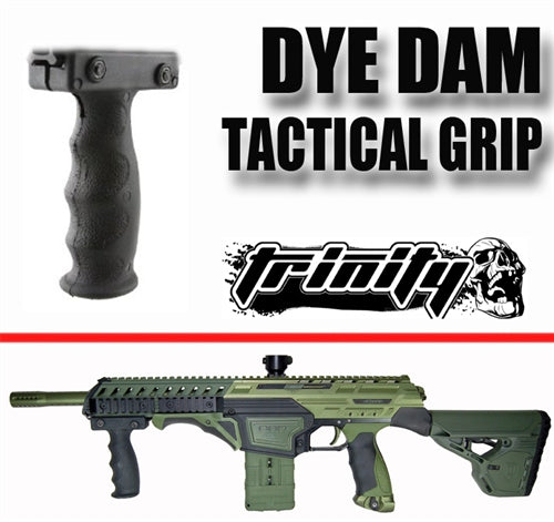 Tactical grip black for DYE dam paintball marker. - TRINITY PAINTBALL