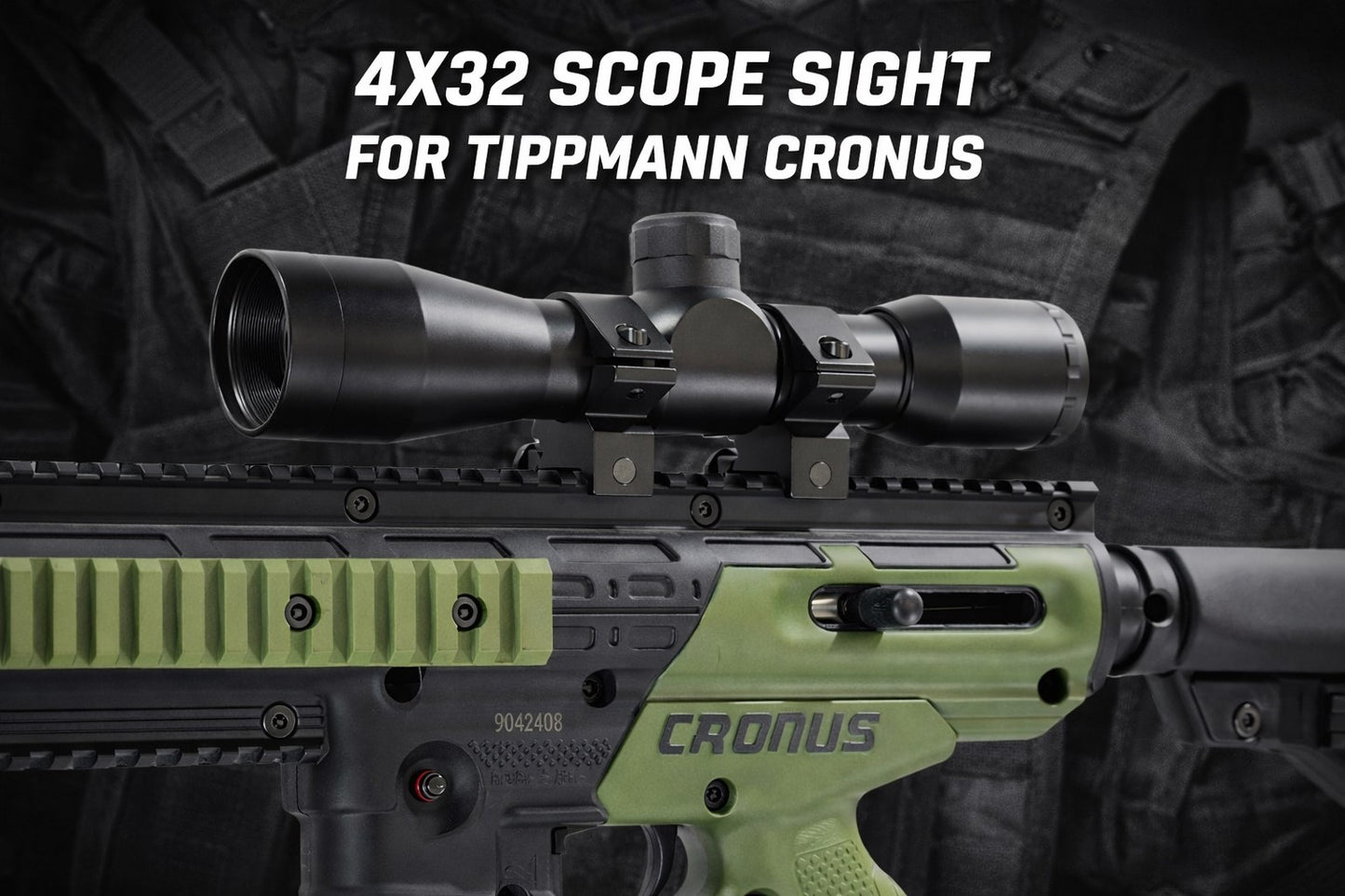 TRINITY 4X32 tactical scope for tippmann cronus paintball markers.
