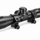 Black rifle scope on a white background