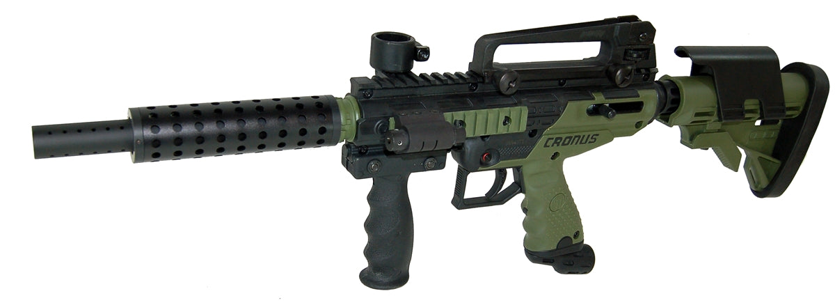 Tactical grip black for Tippmann Cronus paintball gun.